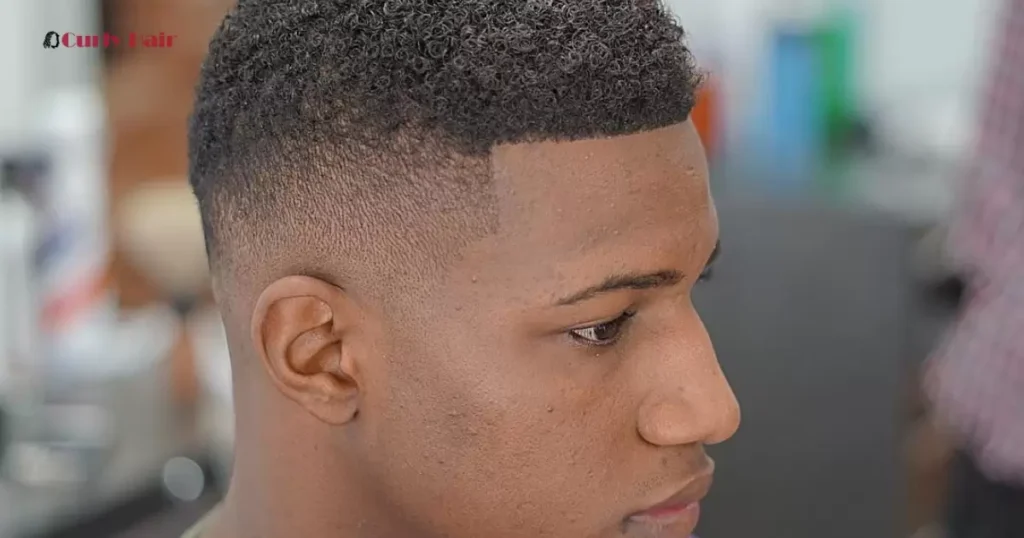 Curly Taper Fade Black Male