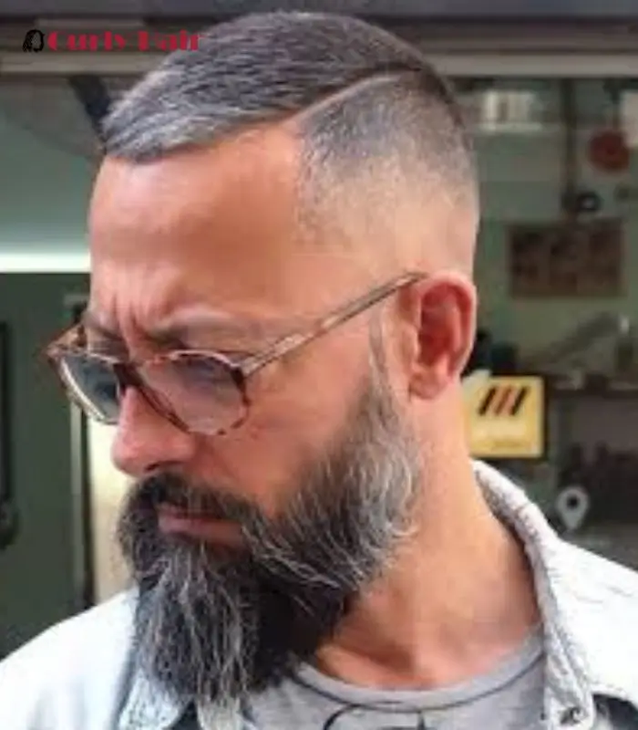 Taper Fade with Grey Beard