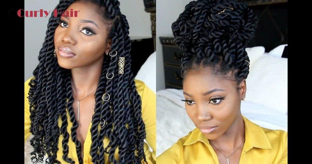 Kinky Twists With a Side Part